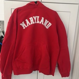 University of Maryland Vintage Hooded Sweatshirt Men’s XXL Red